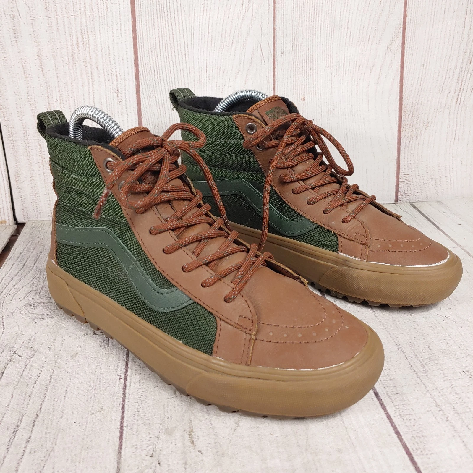 Vans Sk8 Hi MTE 1 Primaloft Uomo 6 5 Donna 8 Gomma Verde Marrone Manzo e Broccoli