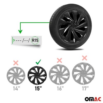 Marketplace Auto Parts 15 in Wheel Covers Platinum Plus Painted Silver fits Nissan Versa
