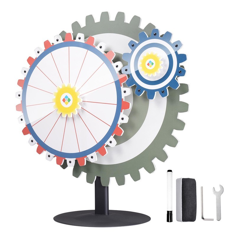 WinSpin 24" 15-Slot Dual Gear Prize Wheel Tabletop Spinning Trade Show Closeout