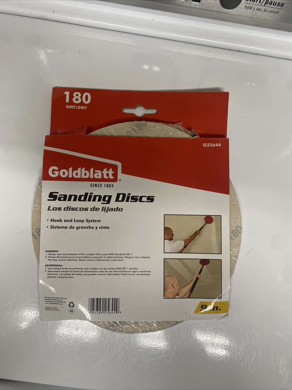 Goldblatt Brand New Drywall Sanding Discs Sandpaper, 180-Grit, 9-In., 15-Pk.