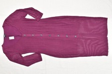Express Women's Plum Purple Ribbed Knit Button-Front Midi Dress Size L NWT