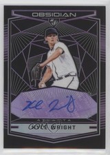 2019 Chronicles Obsidian Electric Etch Purple Prizm 2/99 Kyle Wright Auto 9v7