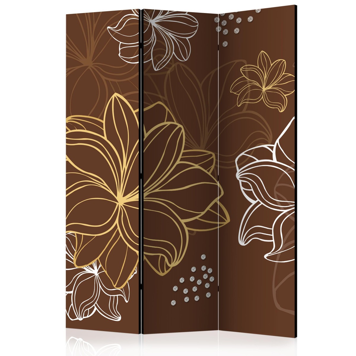 Paravent 3 volets Autumnal Flora pour créer un coin bureau cosy dans le salon