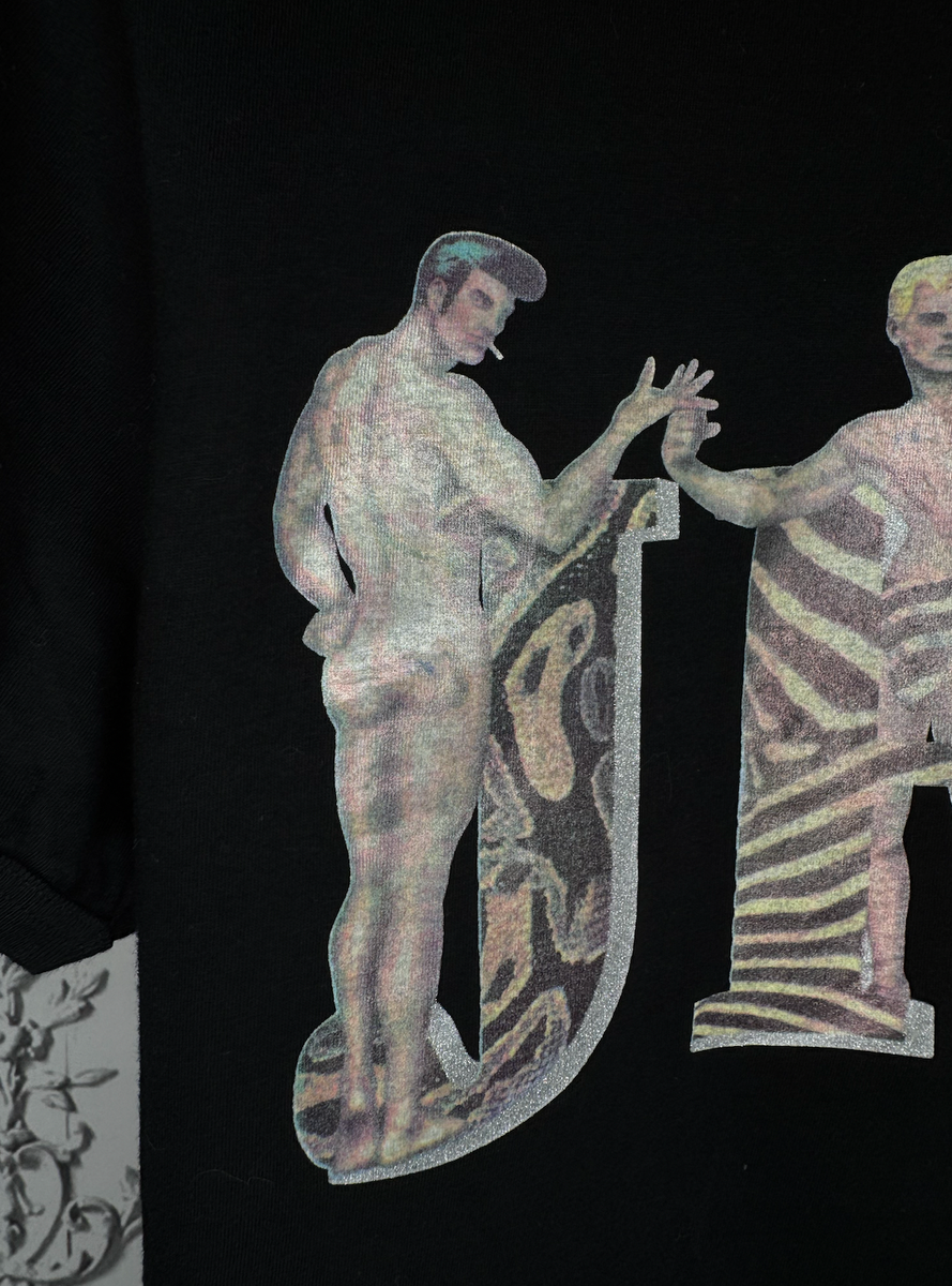 Jean Paul Gaultier - SS 1996 - Black Cotton T Shirt with Pin Up