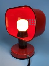 Space Age Wandlampe Tischlampe Rot, 70er Jahre, selten, vintage