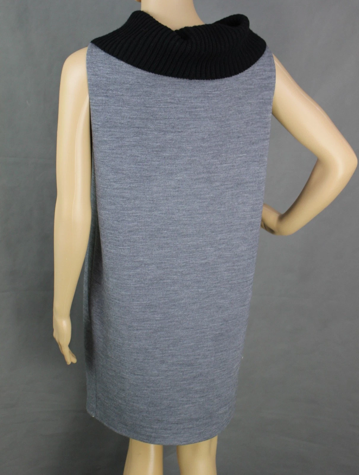 ABITO MOSCHINO CHEAP ANDCHIC e grigio lana vergine girocollo taglia IT 40 UK 8