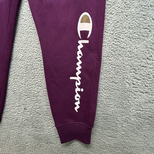 Nuevo con etiquetas Pantalones deportivos Champion de vellón para hombre XL Borgoña cintura elástica cordón - Imagen 4 de 11