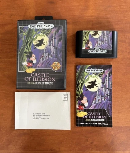 Castle of Illusion Starring Mickey Mouse (Sega Genesis) MINT CIB Complete w/ Reg