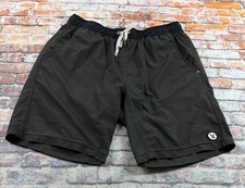 Vuori Kore Shorts Mens Medium Gray Striped Lined Athletic Training Workout Gym