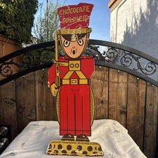 CHOCOLATE SOLDIER ADVERTISING D/S SODA ORIGINAL DIECUT CARDBOARD DISPLAY