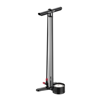 LEZYNE CNC Floor Drive 3.5 Gloss Silver Tire Air Pump (1-FP-CNCDR-V506)