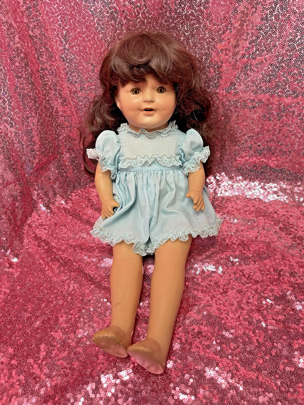 Vintage Composition Girl Doll 20" Tall