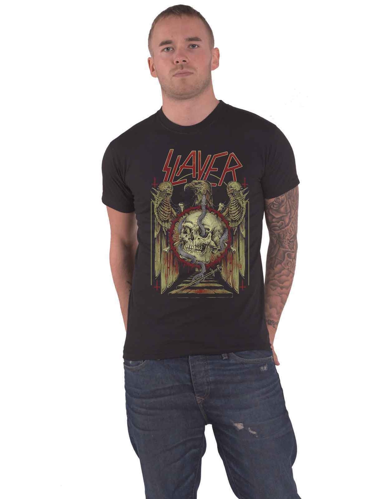 ALTRA T shirt Slayer Eagle and Serpent Band logo nuova ufficiale uomo nera size S