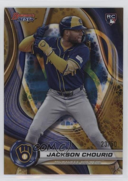 2024 Bowman's Best Gold Refractor 23/50 Jackson Chourio #38 Rookie RC 1co7