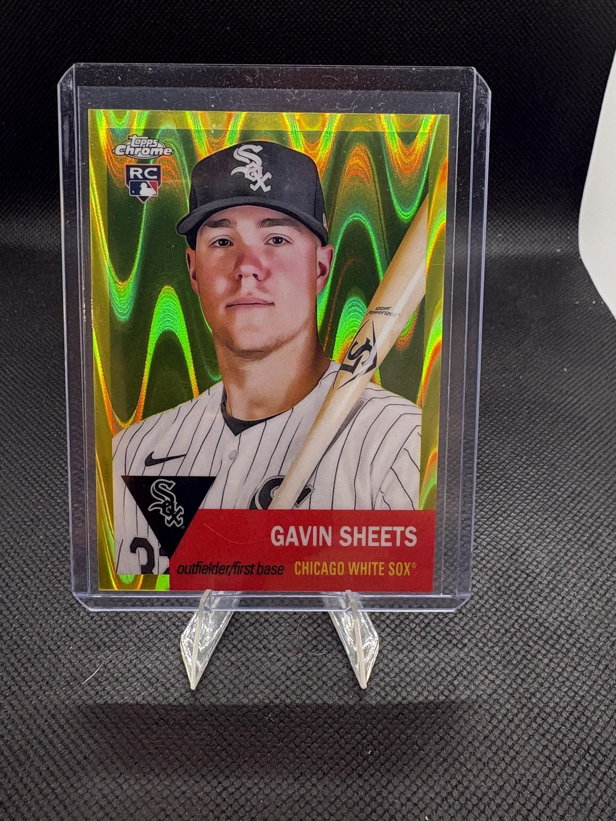 2022 Topps Chrome Platinum #246 Gavin Sheets Yellow RayWave #/250