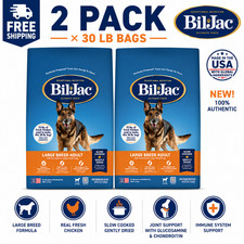 2 Pk Bil-Jac Large Breed Adult Chicken Dry Dog Food 60 Lb 0.76 per pound
