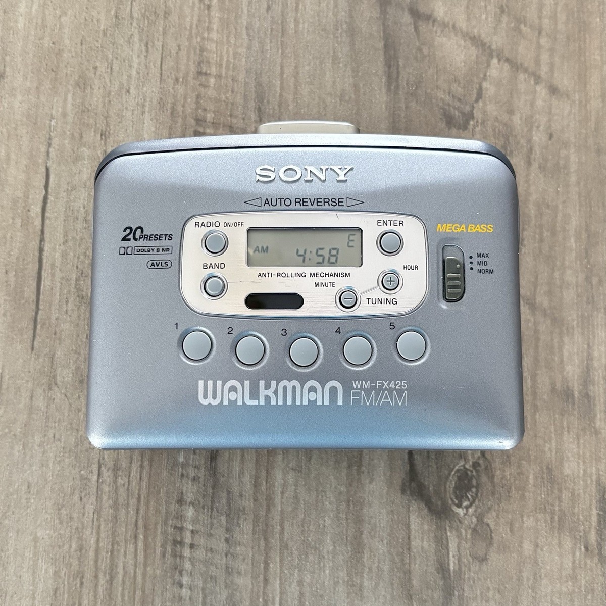 Sony Walkman WM-FX425 AM/FM Cassette Player - New Belt