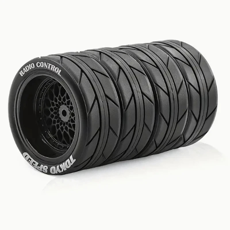 Ruedas de coche de radiocontrol en carretera 1/10 neumáticos para Tamiya TT01 MST HPI HSP Kyosho Traxxas 4tec Foto 4 de 4