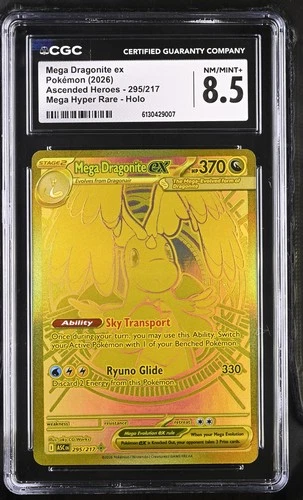 Mega Dragonite EX 295/217 Hyper Rare Holo Pokemon CGC 8.5 Nm/mint+ *007