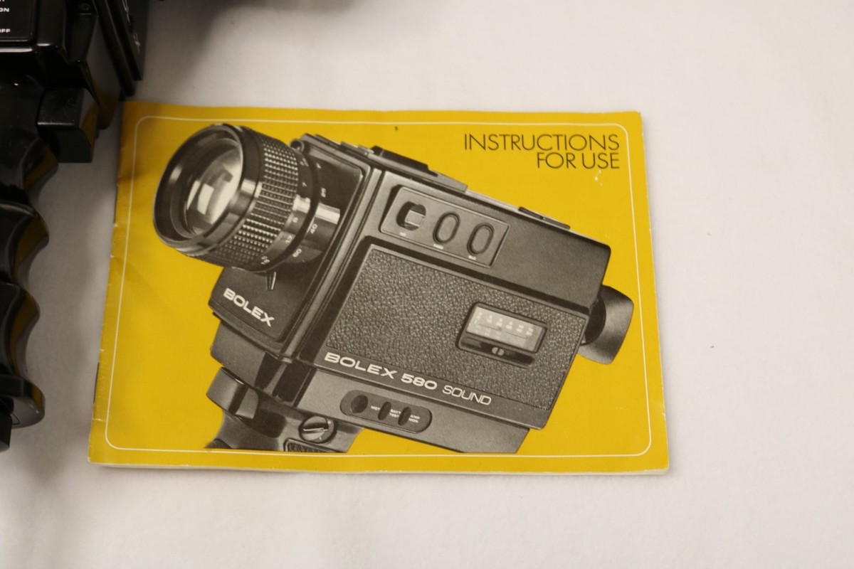 Bolex 580 Sound Super 8 Film Camera with case and microphone Runs