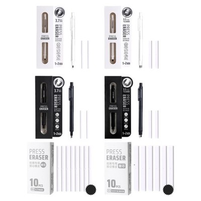 Push Button Eraser Pen For Clean Pencil Mark Removal Plastic Construction Case