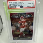 2019 Panini Select Patrick Mahomes II Tri Color Prizm /199 #7 PSA 10 KC CHIEFS