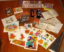Vintage Mixed Lot 1980/90s Halloween Decorations  Jack-O-Lantern Carving