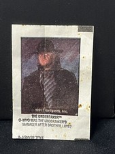 1991 Sour Blast Gum WWF The Undertaker Titan Sports Wrapper MAYBE THE ONLY 1