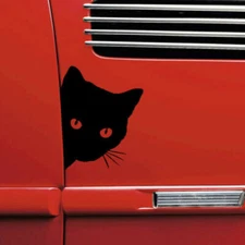 Black Peeking Cat For Car Sticker Decal