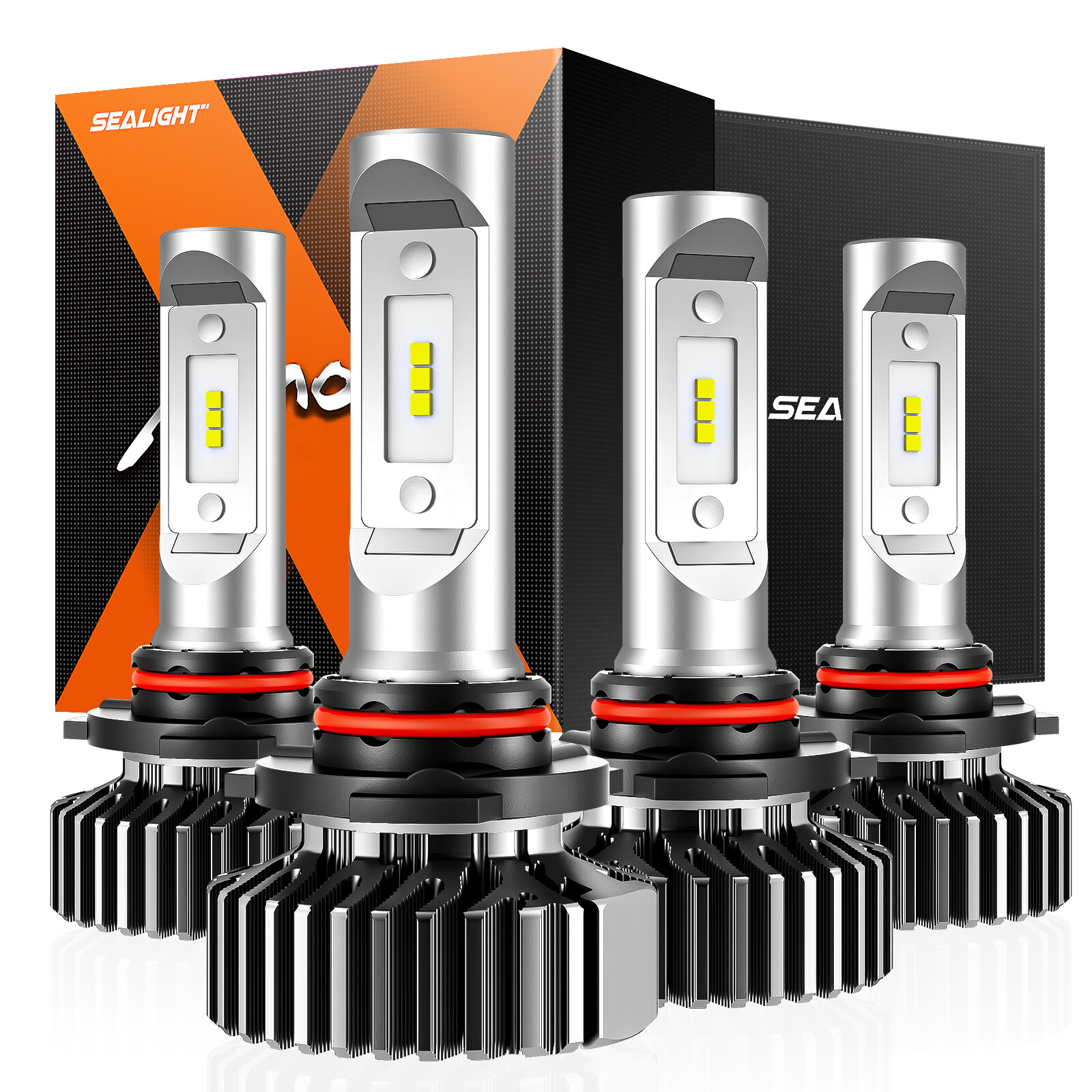 SEALIGHT 9005+9006 Combo LED Headlight Kit High Low Beam 6000K White Bright 4PCS
