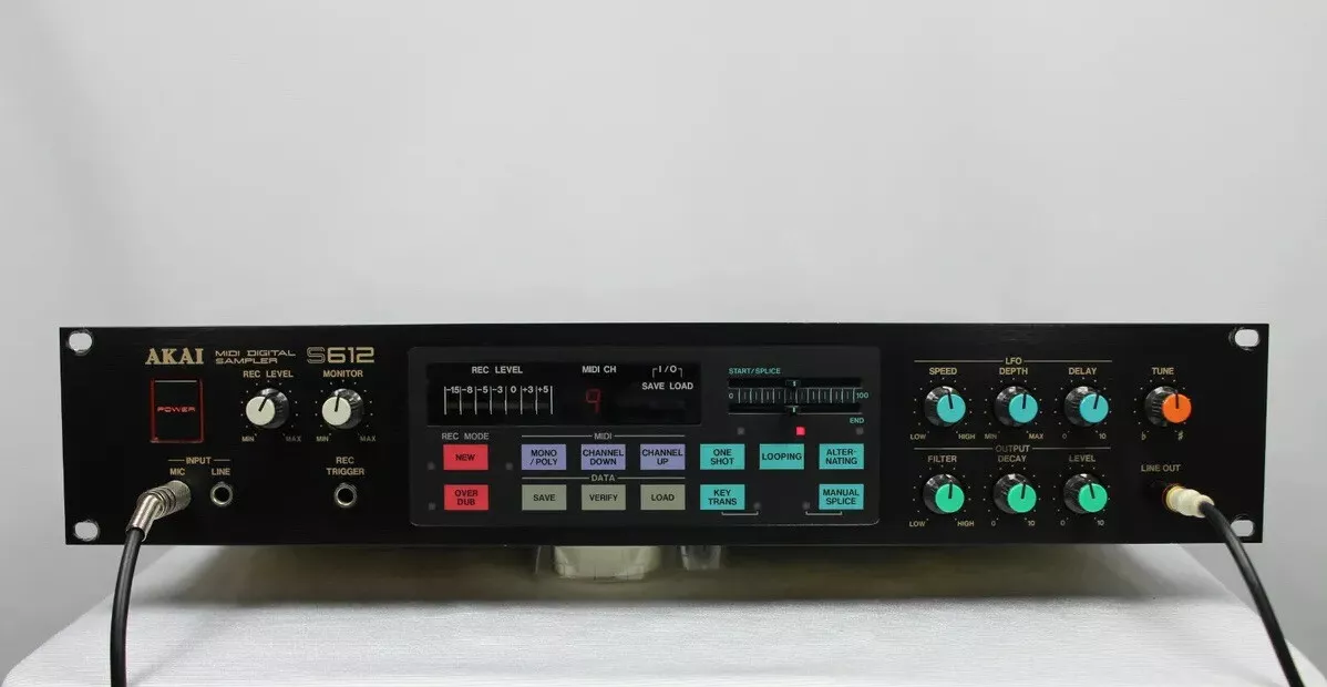 Rare Vintage AKAI S612 Midi Digital Sampler/tested/works/Sounds Good/Japan made.