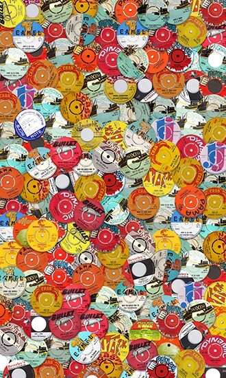 Reggae Records Vinilo Envoltura Muebles Up-Ciclo Artesanía Cocina Pared Retro Skinhead