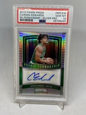 Carsen Edwards 2019 Panini Prizm Silver RC Rookie AUTO PSA 10 POP 13 GEM MINT