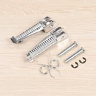 Front Foot Pegs Rest Footrest Pedal For Yamaha YZF R1 R3 R6 FZ07/09/10 FZ6/8 FZ1
