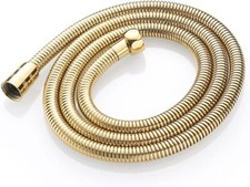 1.5m Gold Shower Hose, Leakproof Flexible Stainless Steel Anti-Kink Design