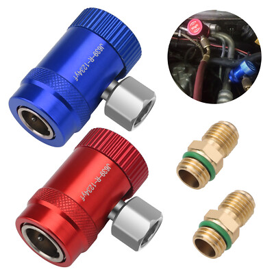 R1234YF Quick Coupler Adapter for Car AC System, HP & LP Connector, 1/4'' Flare
