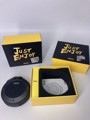 MiFa F10 Speakers NIB Set 2 Gray Bluetooth Built In Mic 1 Sealed 1 Open