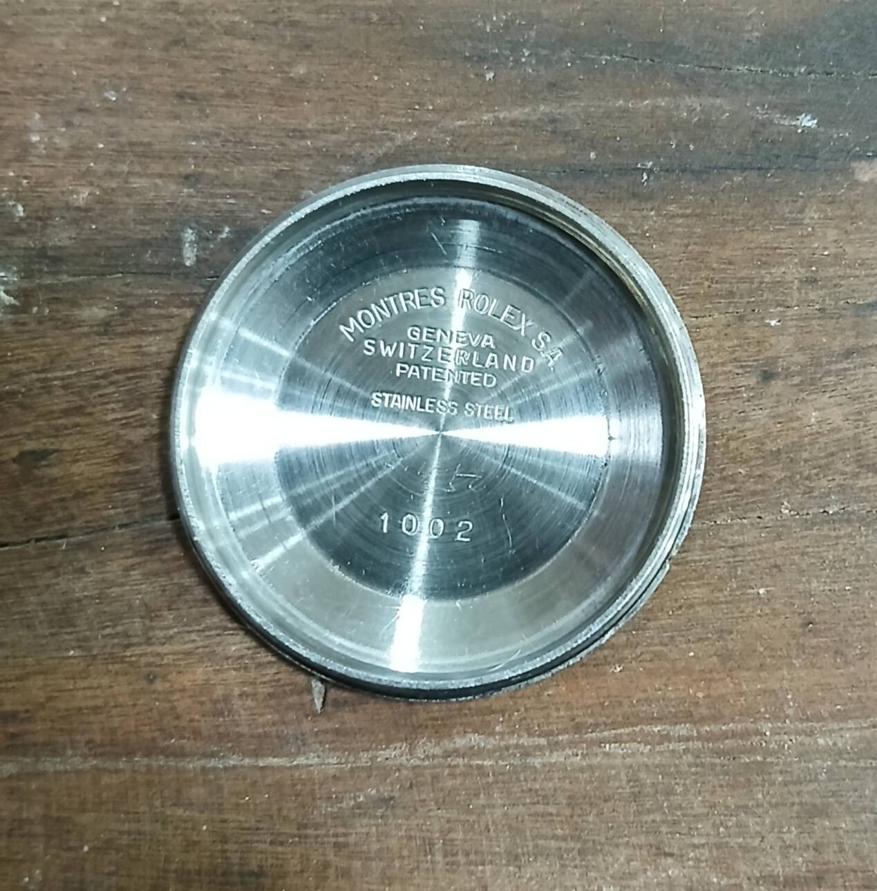 Vintage Rolex Oyster Perpetual 1002 34MM Steel Case Back Watch