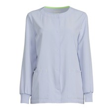 Scrubstar Women  s Blue Bliss Warm Up Jacket Size XS NWT