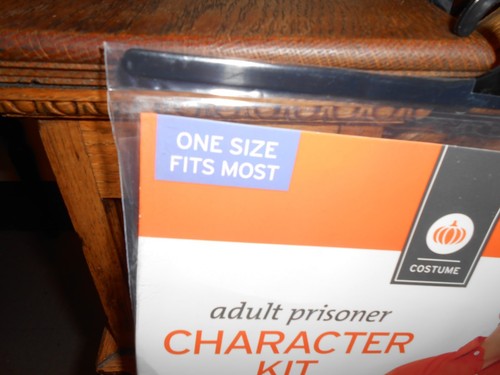 Adult Prison Prisoner Halloween Costume New NIB Halloween One Size Fits All - Picture 2 of 4