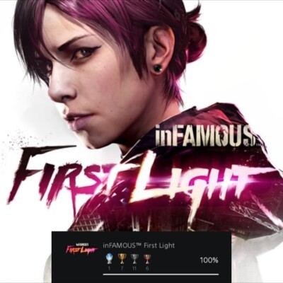 Platinum Trophy Service Infamous First Light PS4