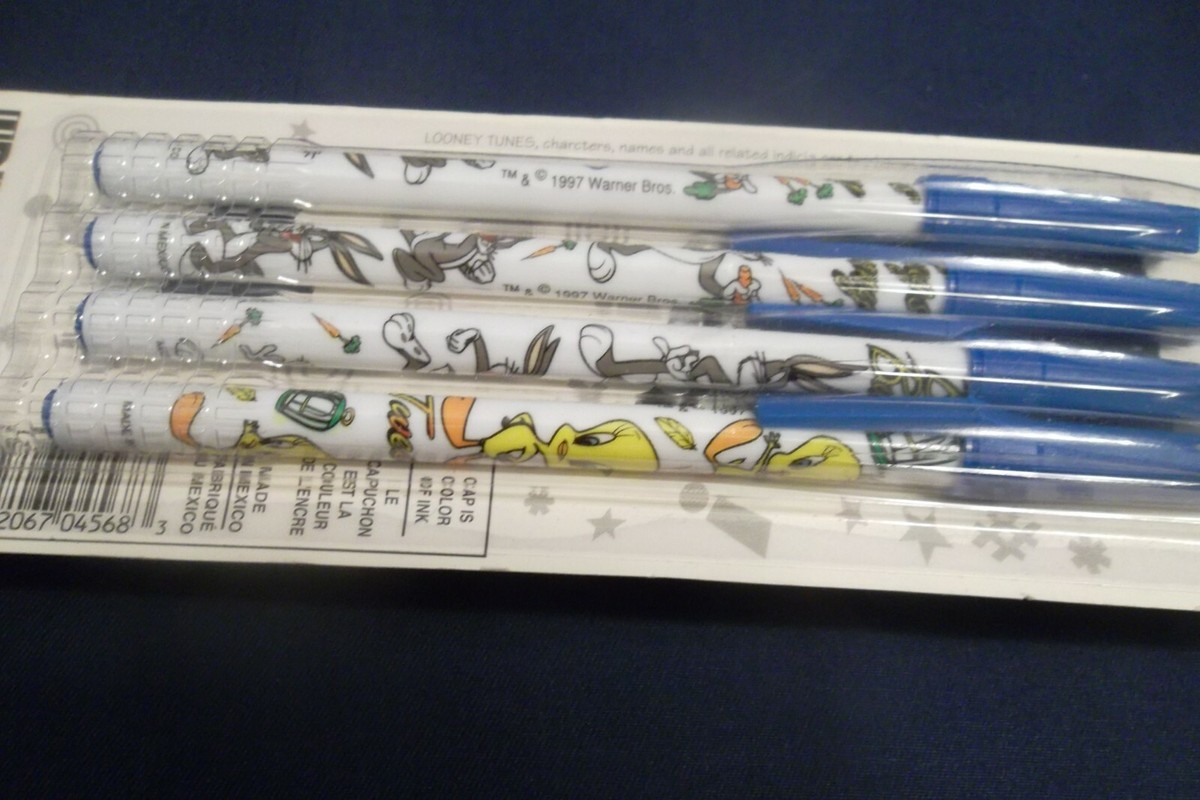 1997 Looney Tune Ballpoint Pens Bugs Bunny, Tweety Bird