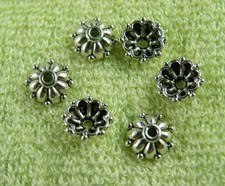300pcs Tibetan Silver Flower Bead Caps Craft DIY 8x3mm zn63190