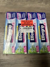4 Pack- Effergrip Denture Adhesive Cream-1.5 oz ea-New-Extra Strong-Minty Fresh