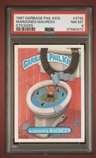 1987 GARBAGE PAIL KIDS STICKERS #373b MAROONED MAUREEN PSA 8 New slab