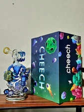 CHEECH Glass 11" Full of thorns blue water pipe thick glass bong pipe hookah rig