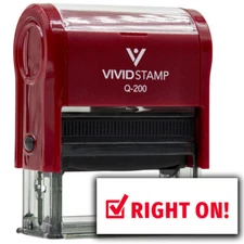 Vivid Stamp Right On! Self-Inking Rubber Stamps