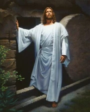 Catholic print picture - JESUS WITH WHITE ROBE - 8" x 10" ready to be framed