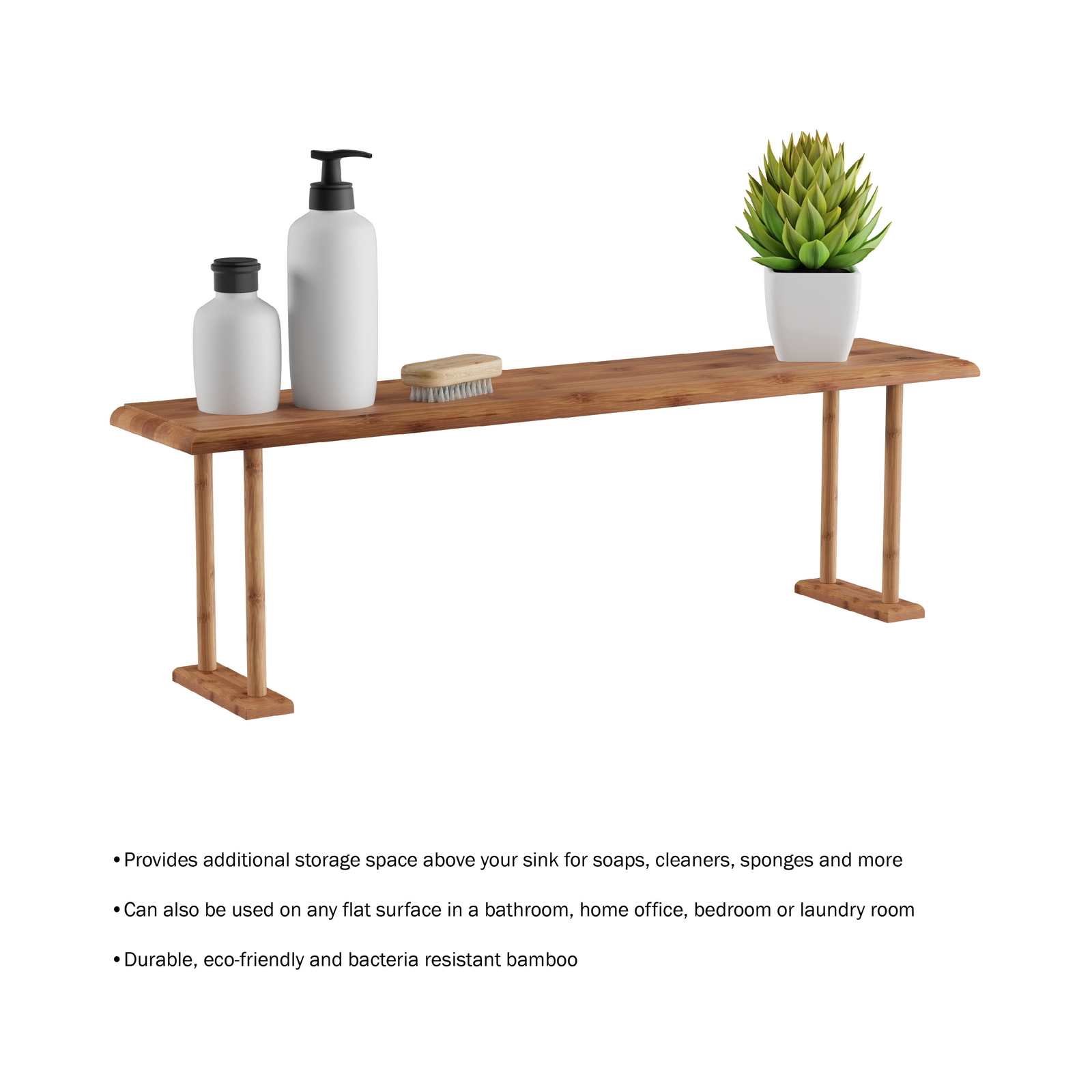 Bamboo Sink Shelf-Countertop Organizer for Kitchen Bathroom Bedroom ...