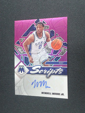 Wendell Moore Jr. 2022 PANINI MOSAIC SCRIPTS AUTO 15/25 DUKE